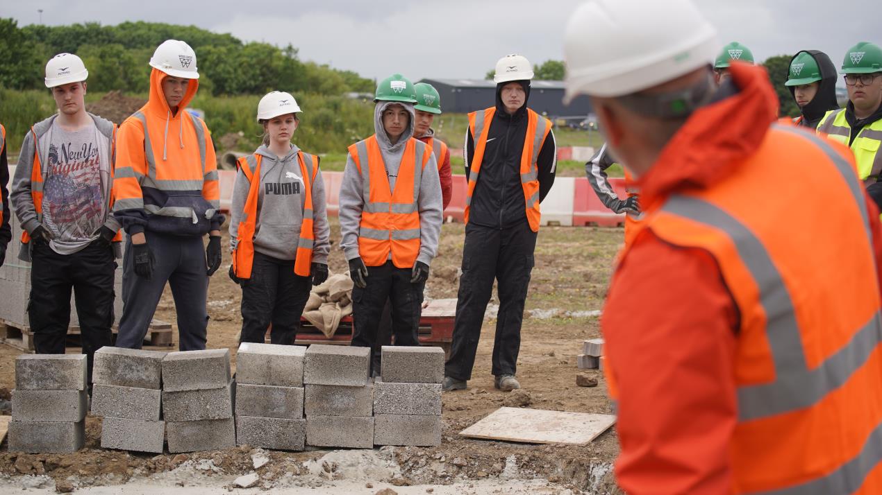 Bricklaying students