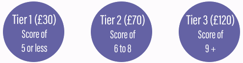 three levels or tiers of grant