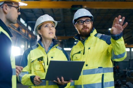 workers on site