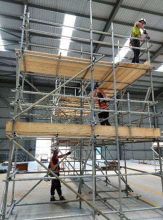 Scaffolders training at Busnes@LlandrilloMenai’s Centre for Infrastructure, Skills and Technology (CIST)